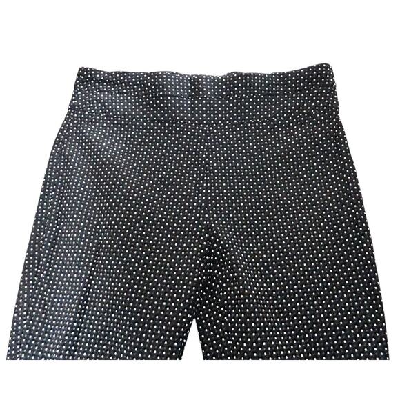 Joe B By Joe Benbasset Polka Dot Pull On Pants Sz L Black White Stretch Career - Picture 3 of 6